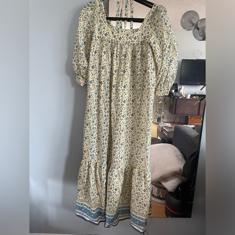 Christy Dawn bianca dress petites | larkspur ditsy field silk-cotton
